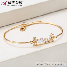 New Xuping Fashion 18k Gold Pretty Heart-Plated Cubic Zirconial Bangle